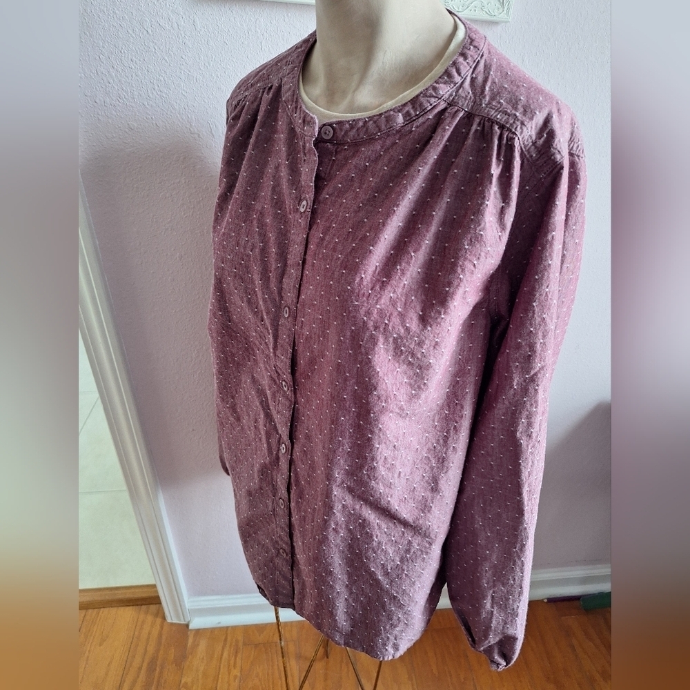 Burgundy Button-Up Shirt